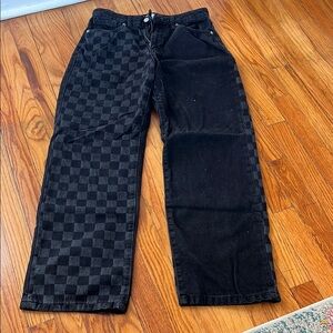 Forever 21 Black Checkered Pants